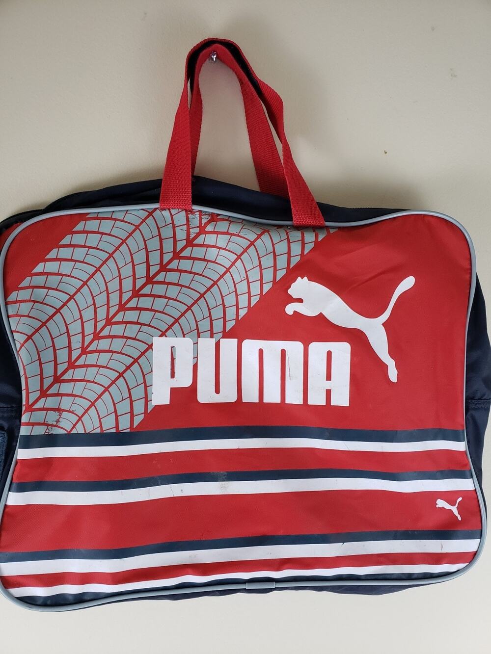 Vintage Puma Sport Rudolf Dassler Way 1 Red Race Trionfo Nylon Bag Retro